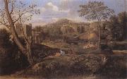 Nicolas Poussin Landscape with Three Men oil on canvas